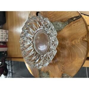 Vintage KIG Indonesia Romance Rose Crystal Ashtray